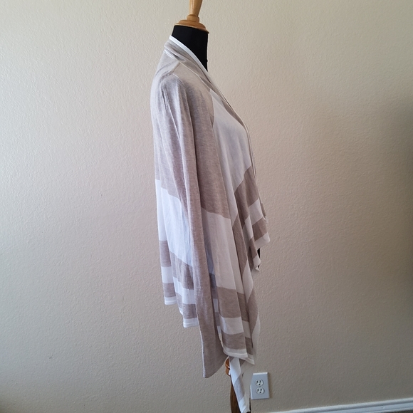 INC International Concepts Open Front Color Block Draped Cardigan S - Picture 3 of 8